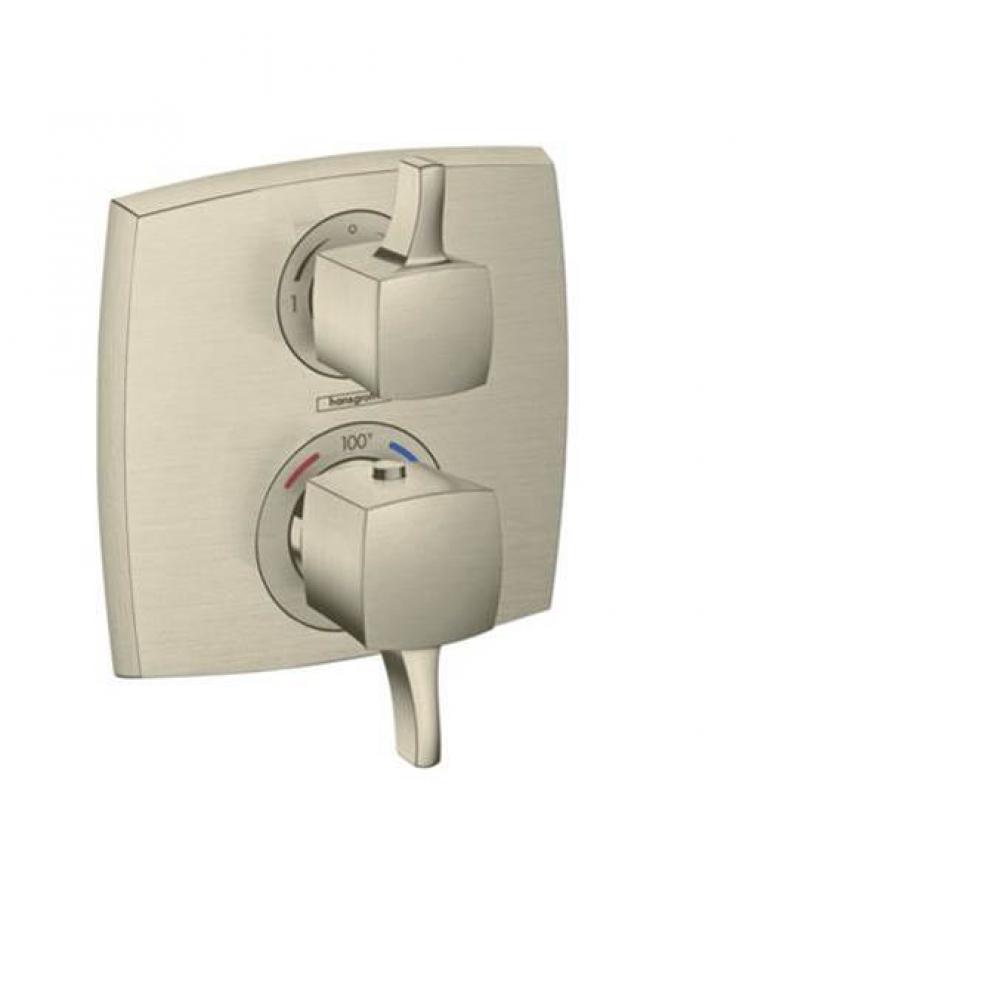 Classic Square Thermostatic Trim With Volume Control And Div