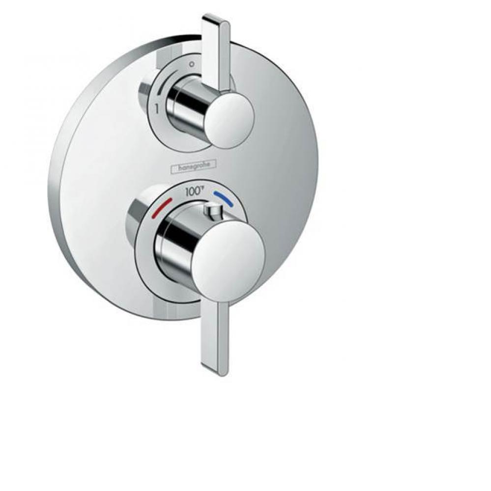 Round Thermostatic Trim With Volume Control And Diverter