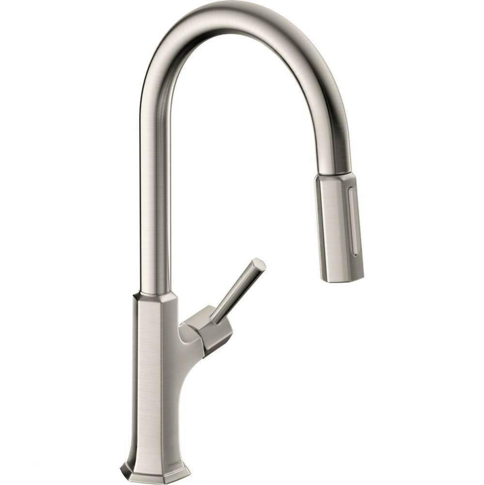 Higharc Kitchen Faucet, 2-Spray Pull-Down, 1.75 Gpm In Steel