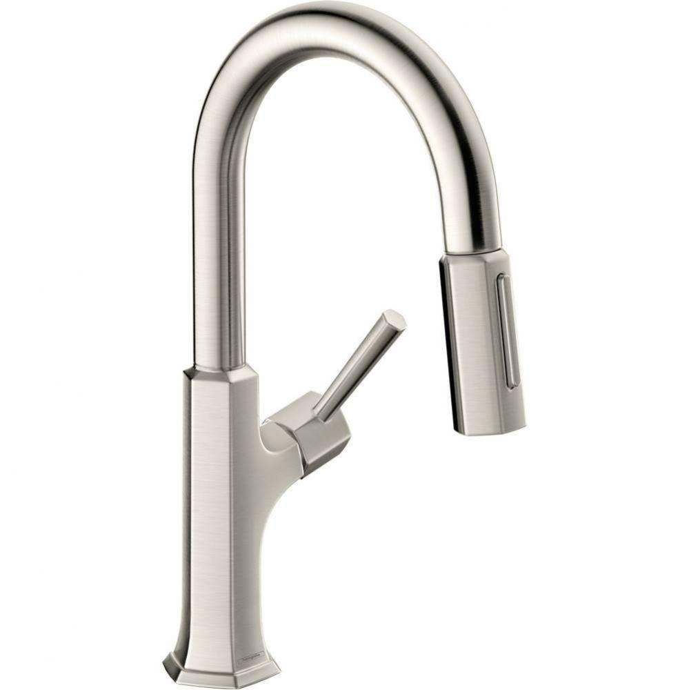 Prep Kitchen Faucet, 2-Spray Pull-Down, 1.75 Gpm In Steel Op