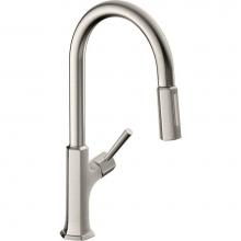 Hansgrohe Canada 04852800 - Higharc Kitchen Faucet, 2-Spray Pull-Down, 1.75 Gpm In Steel