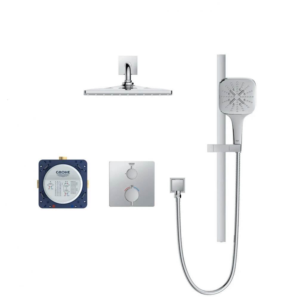 Rainshower GrohTherm 2-Handle Thermostatic Dual Function Shower Kit