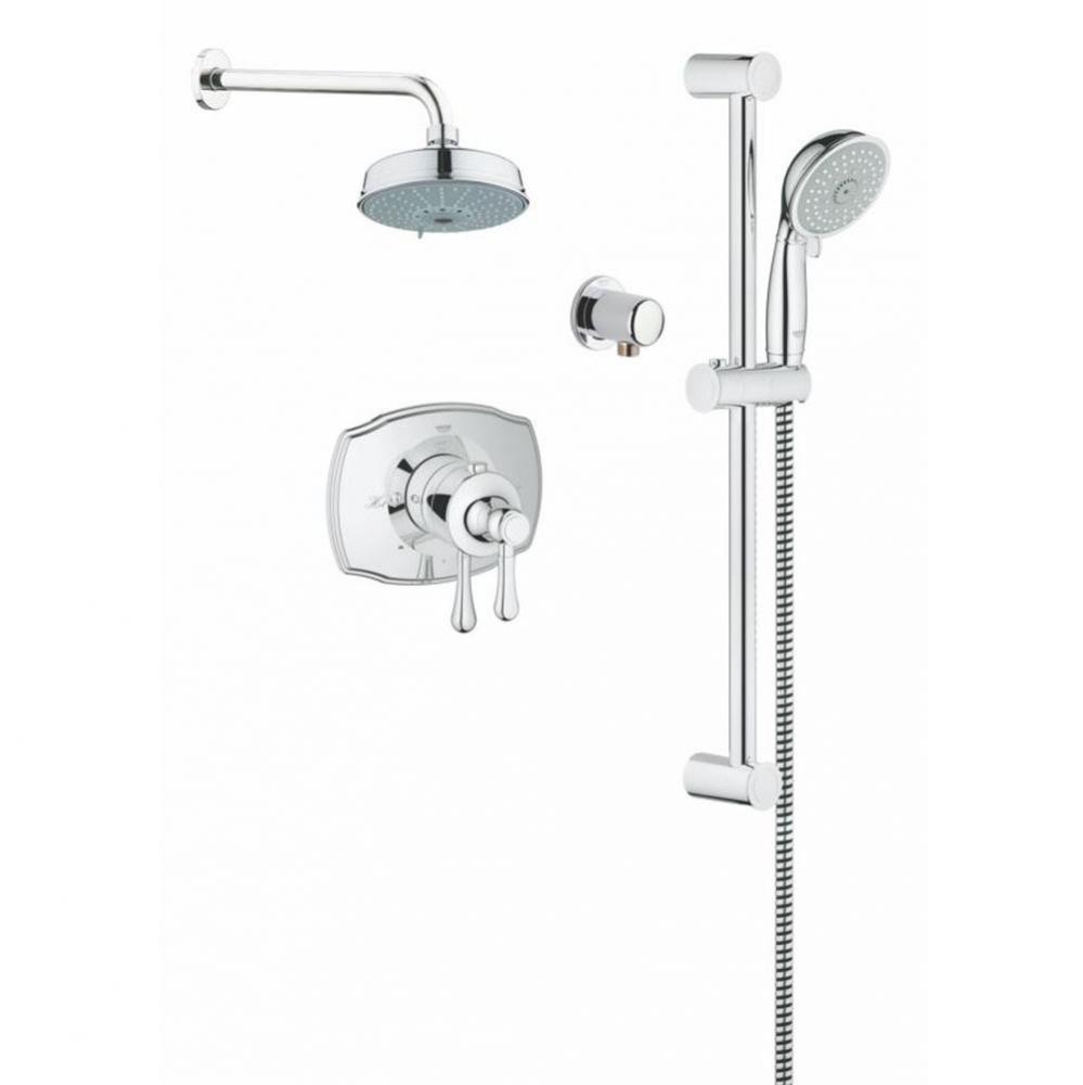 Authentic THM, dual function shower
