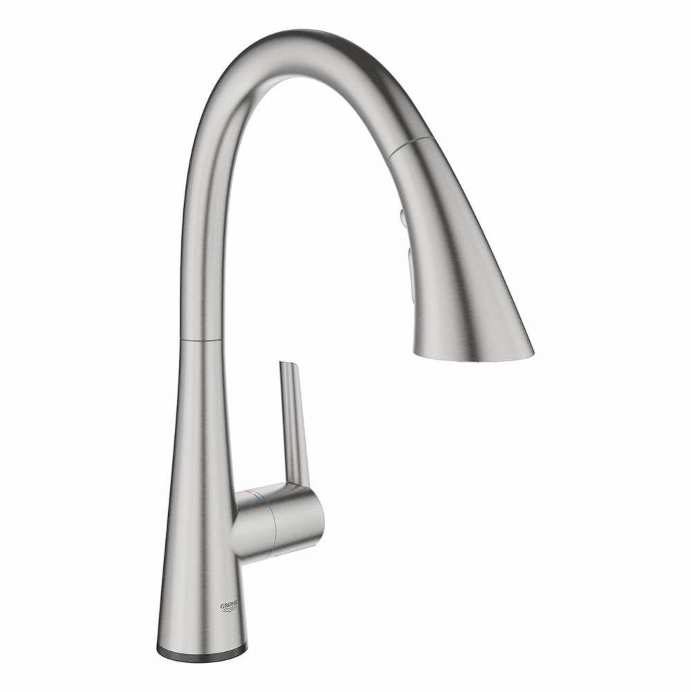 Single Handle Pull Down Kitchen Faucet Triple Spray 66 L min 175 gpm with Touch Technology