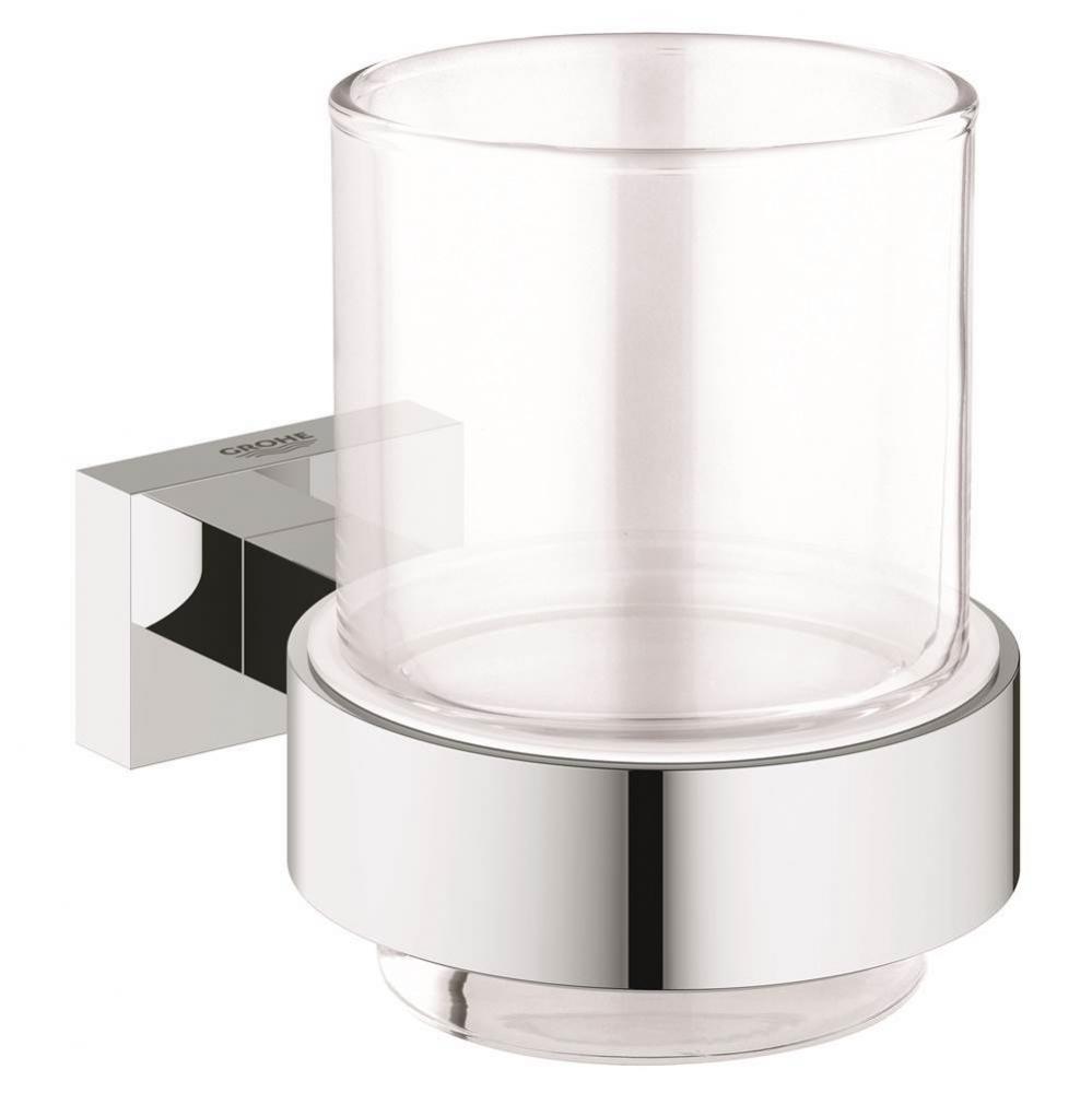 Essentials Cube Glass Cup with Holder