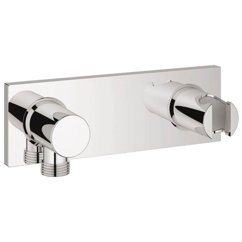 Grohtherm F wall union with integrated hand shower holder