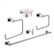 Grohe Canada 40758001 - Essentials Cube Master  Bathroom Set 5-in-1