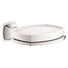 Grohe Canada 40628000 - Grandera Ceramic Soap Dish with Holder, Chrome