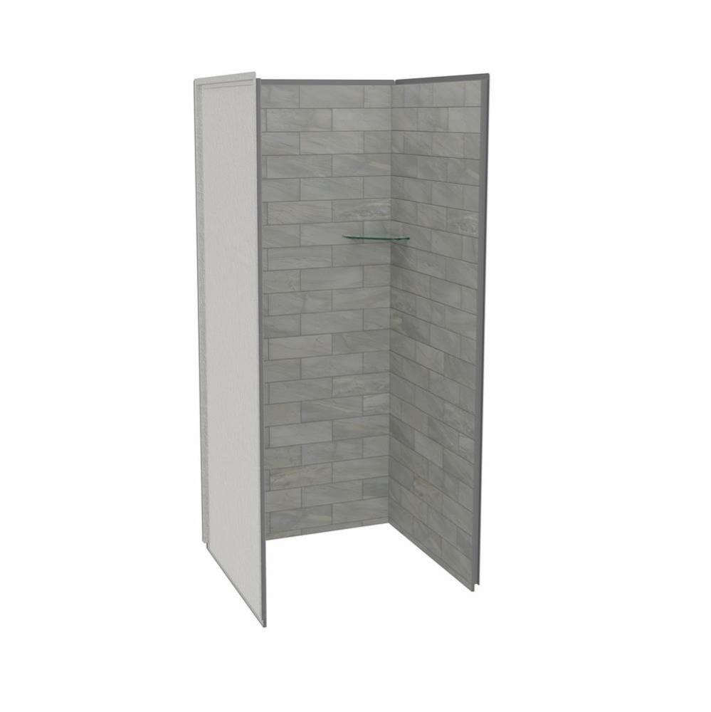 Utile 3636 Composite Direct-to-Stud Three-Piece Alcove Shower Wall Kit in Organik Clay