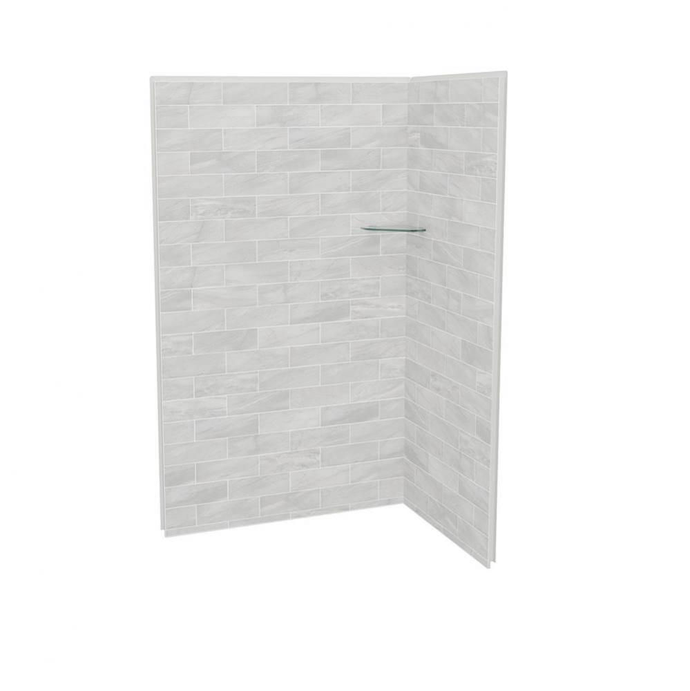 Utile 4832 Composite Direct-to-Stud Two-Piece Corner Shower Wall Kit in Organik Permafrost