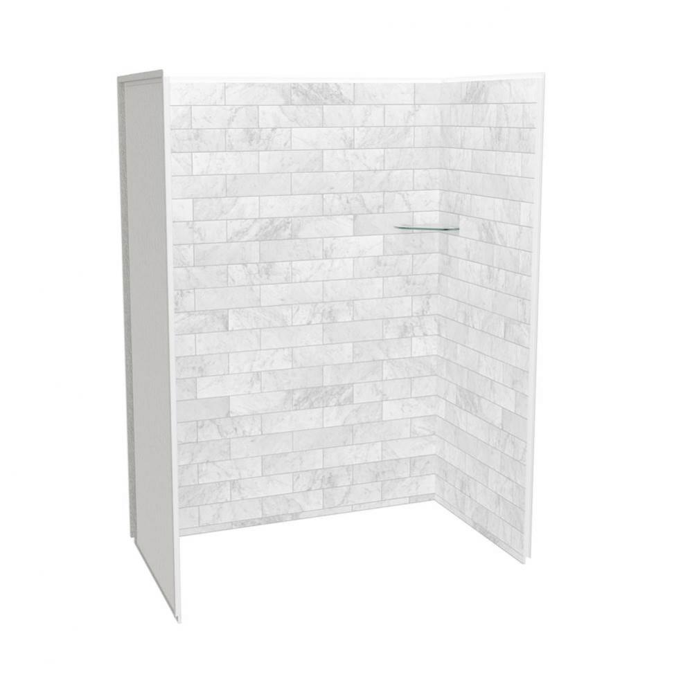 Utile 6032 Composite Direct-to-Stud Three-Piece Alcove Shower Wall Kit in Marble Carrara