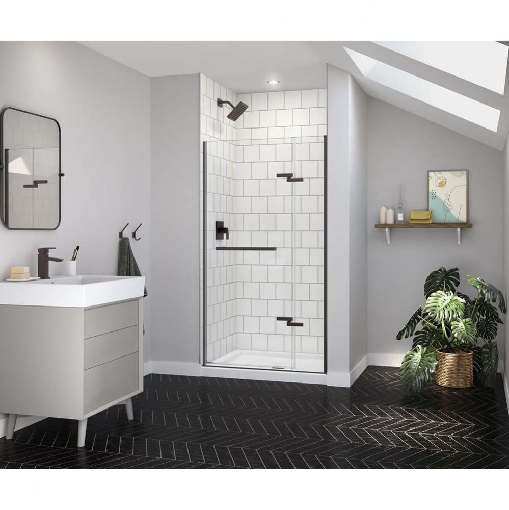 Reveal Sleek 71 38-41 x 71 1/2 in. 8 mm Pivot Shower Door for Alcove Installation with Clear glass