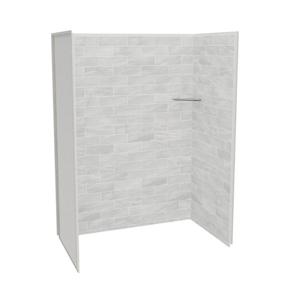 Utile 6032 Composite Direct-to-Stud Three-Piece Alcove Shower Wall Kit in Organik Permafrost