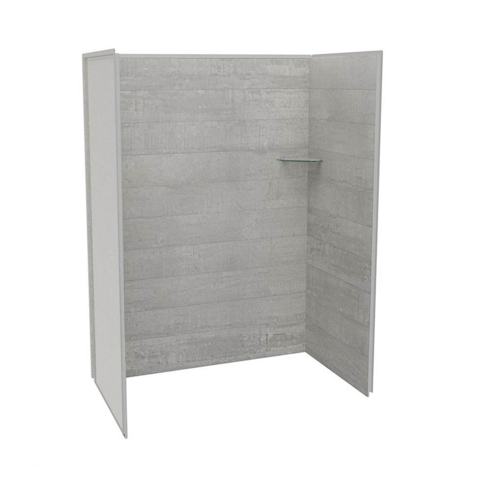 Utile 6036 Composite Direct-to-Stud Three-Piece Alcove Shower Wall Kit in Factory Rough Vapor