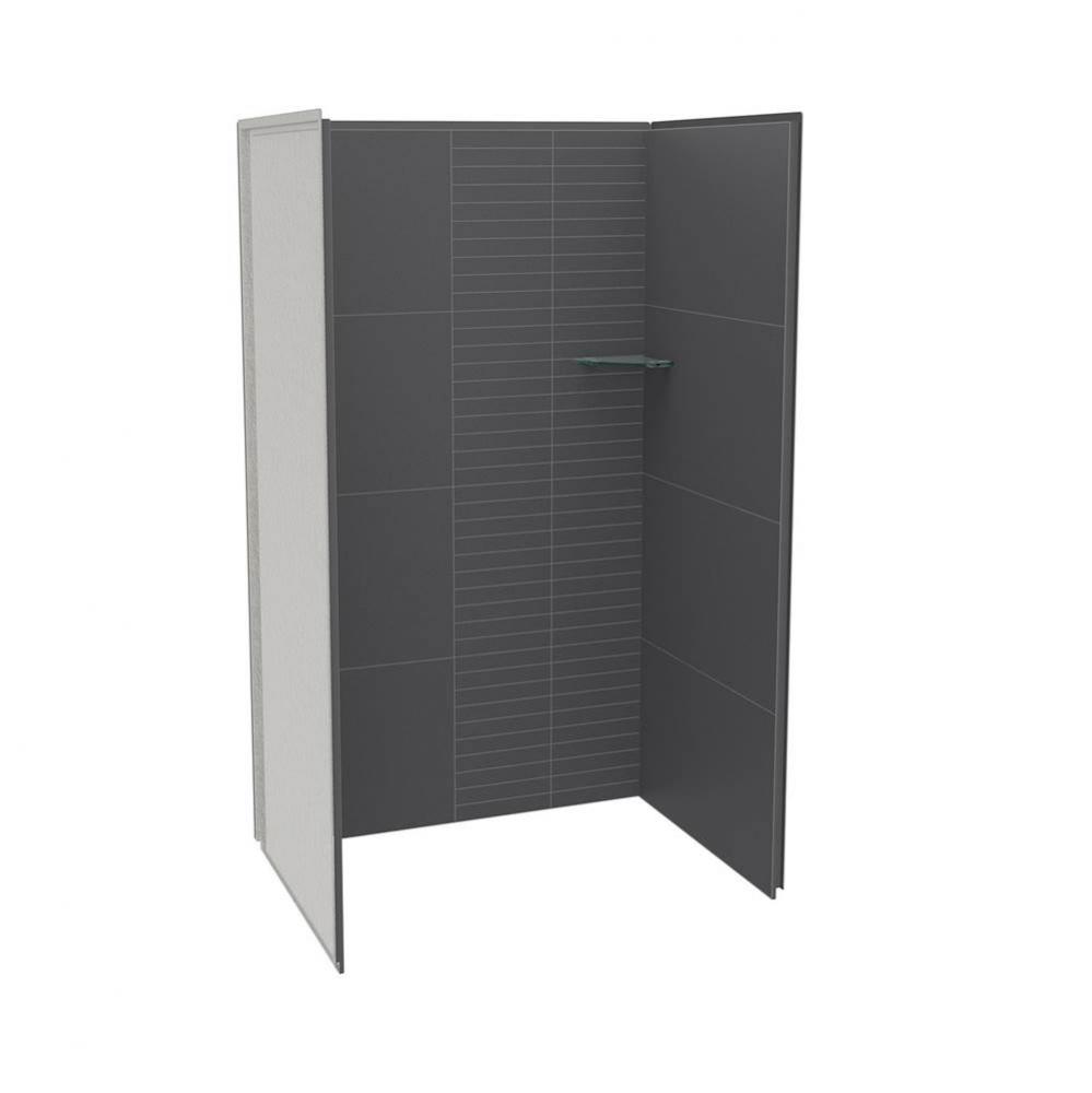 Utile 4836 Composite Direct-to-Stud Three-Piece Alcove Shower Wall Kit in Erosion Charcoal