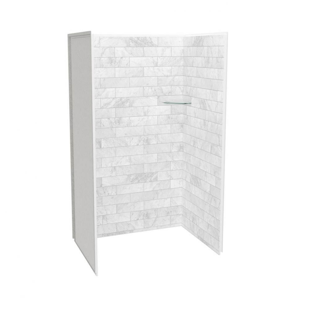 Utile 4832 Composite Direct-to-Stud Three-Piece Alcove Shower Wall Kit in Marble Carrara