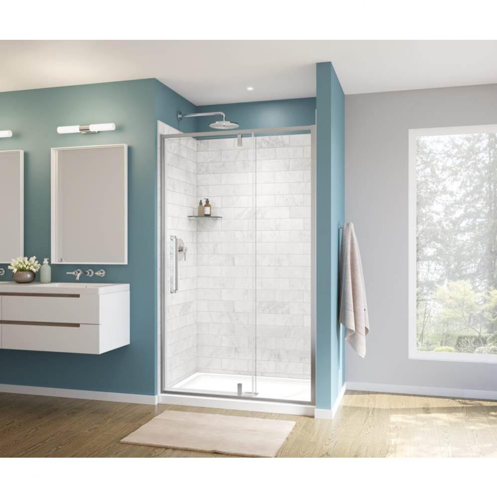 Uptown 45-47 x 76 in. 8 mm Pivot Shower Door for Alcove Installation with Clear glass in Chrome &a