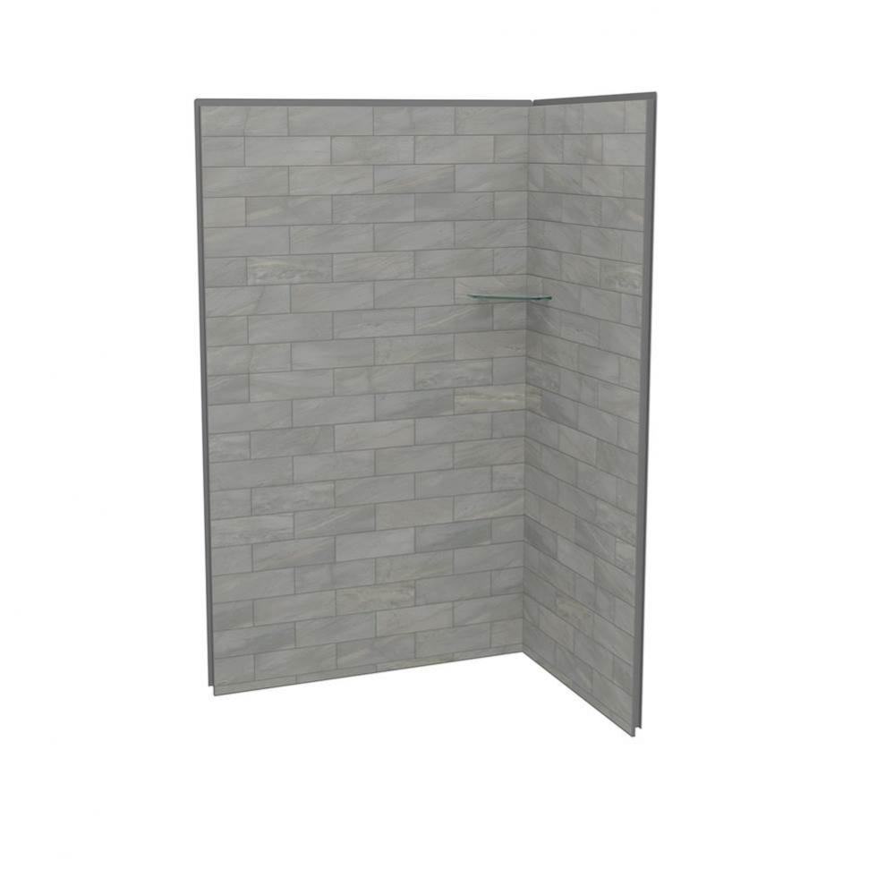 Utile 4832 Composite Direct-to-Stud Two-Piece Corner Shower Wall Kit in Organik Clay
