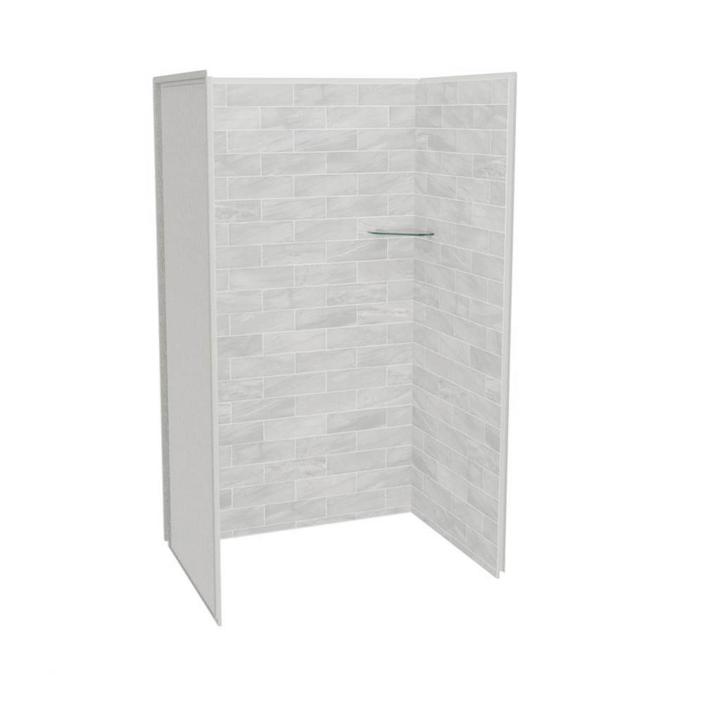 Utile 4836 Composite Direct-to-Stud Three-Piece Alcove Shower Wall Kit in Organik Permafrost