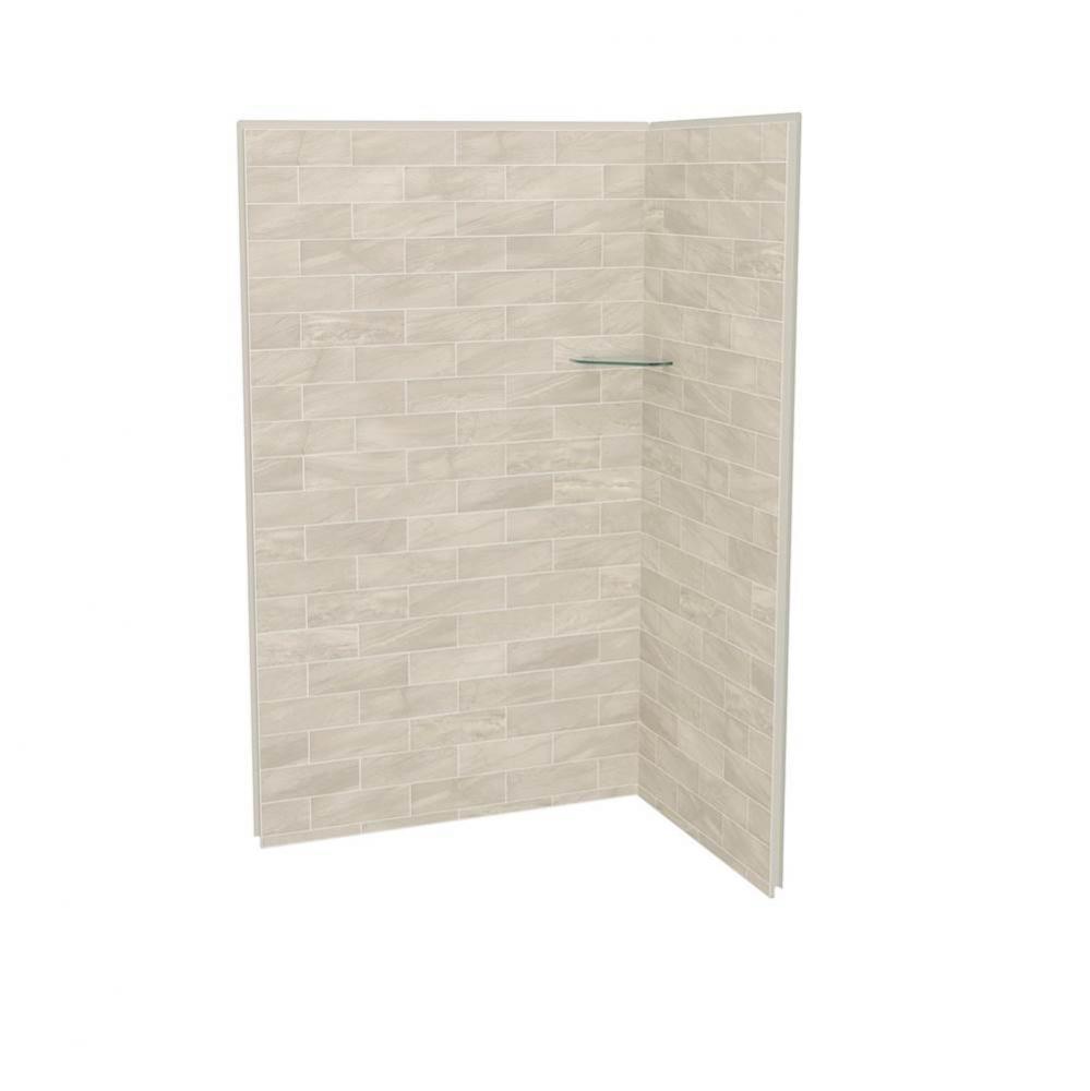 Utile 4832 Composite Direct-to-Stud Two-Piece Corner Shower Wall Kit in Organik Loam