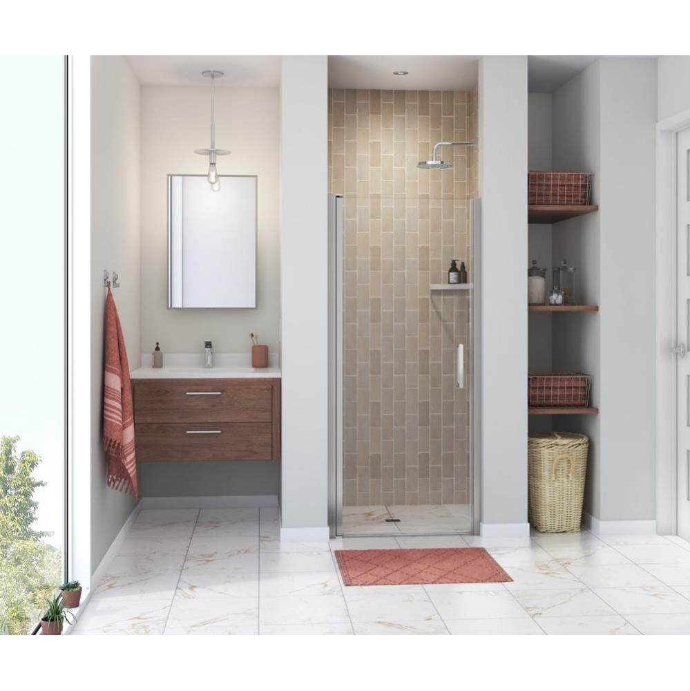 Manhattan 31-33 x 68 in. 6 mm Pivot Shower Door for Alcove Installation with Clear glass & Rou