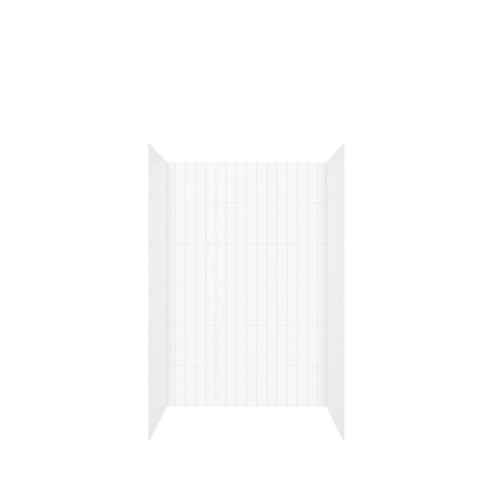 Versaline 48 in. Alcove Wall Kit - Vertical in White