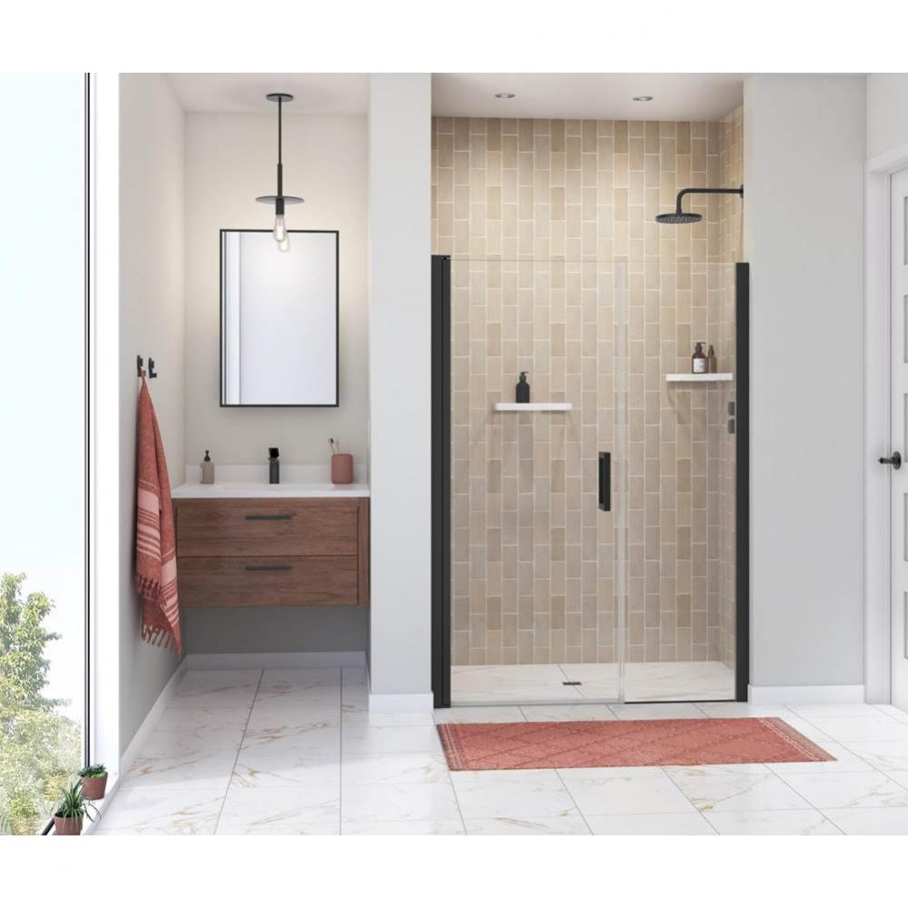 Manhattan 47-49 x 68 in. 6 mm Pivot Shower Door for Alcove Installation with Clear glass & Squ