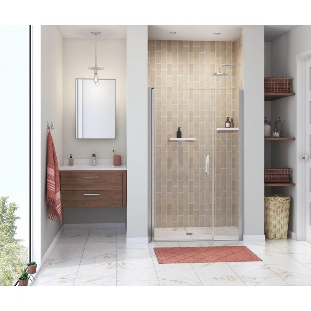 Manhattan 45-47 x 68 in. 6 mm Pivot Shower Door for Alcove Installation with Clear glass & Rou