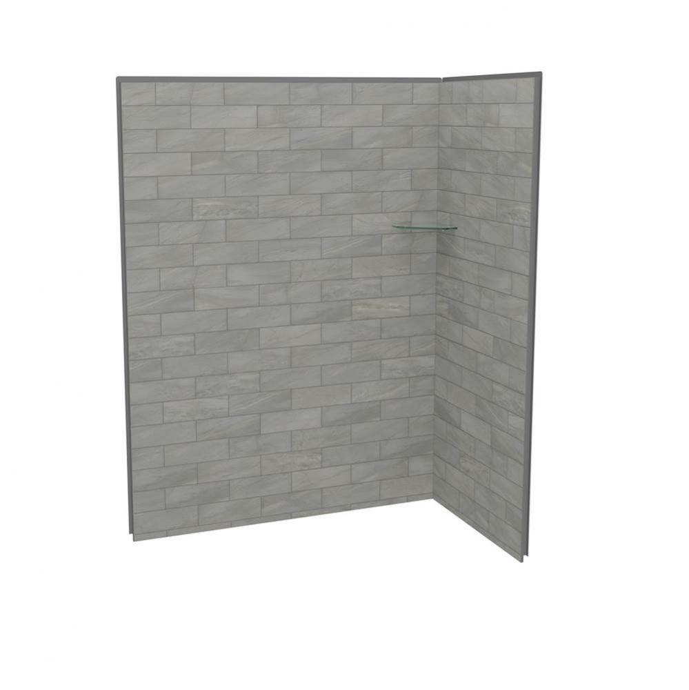 Utile 6032 Composite Direct-to-Stud Two-Piece Corner Shower Wall Kit in Organik Clay