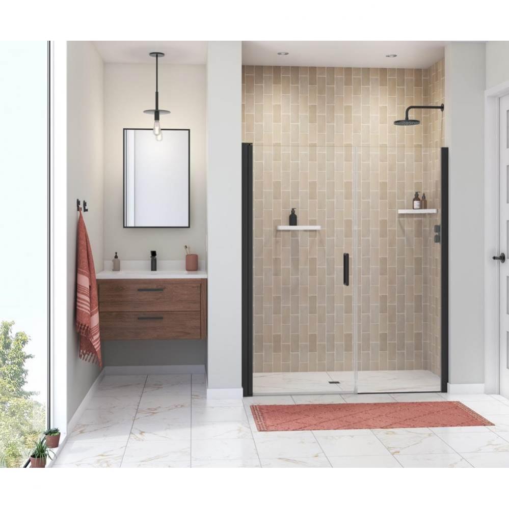 Manhattan 57-59 x 68 in. 6 mm Pivot Shower Door for Alcove Installation with Clear glass & Rou