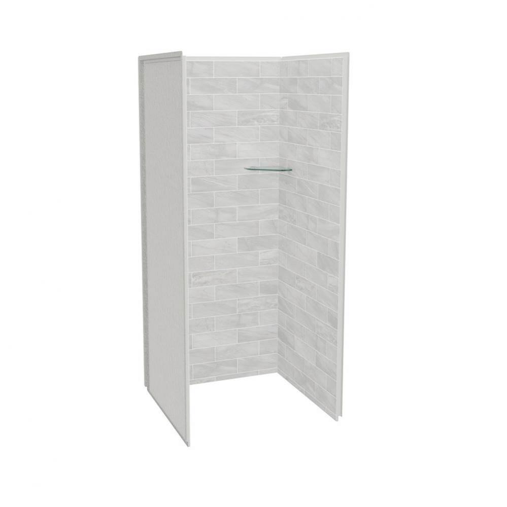 Utile 3636 Composite Direct-to-Stud Three-Piece Alcove Shower Wall Kit in Organik Permafrost