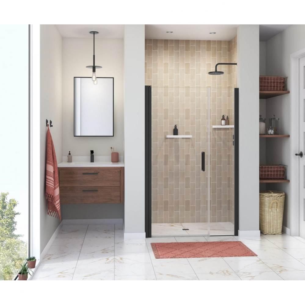 Manhattan 43-45 x 68 in. 6 mm Pivot Shower Door for Alcove Installation with Clear glass & Rou