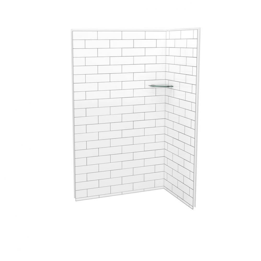 Utile 4832 Composite Direct-to-Stud Two-Piece Corner Shower Wall Kit in Metro Tux