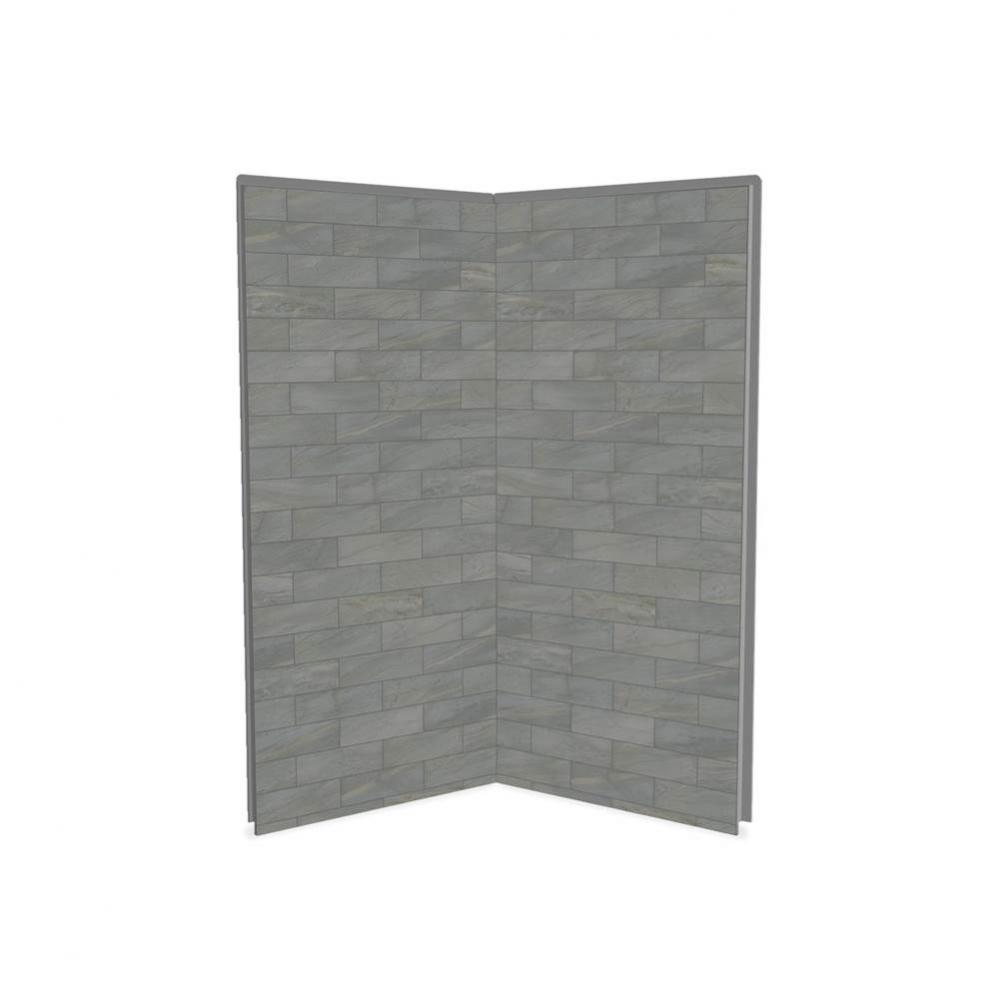 Utile 3636 Composite Direct-to-Stud Two-Piece Corner Shower Wall Kit in Organik Clay