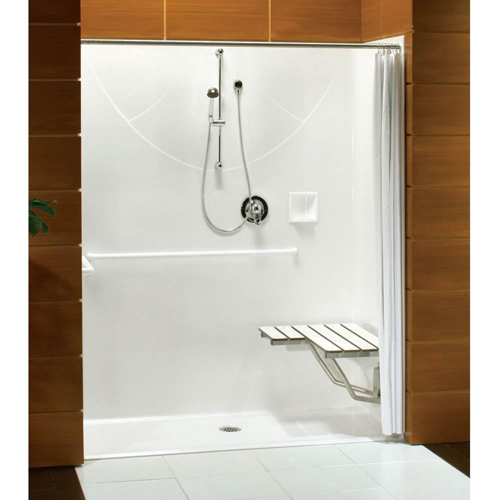 Outlook BFS-6036F 62.75 in. x 39.5 in. x 78.75 in. 1-piece Shower with No Seat, Center Drain in Bi