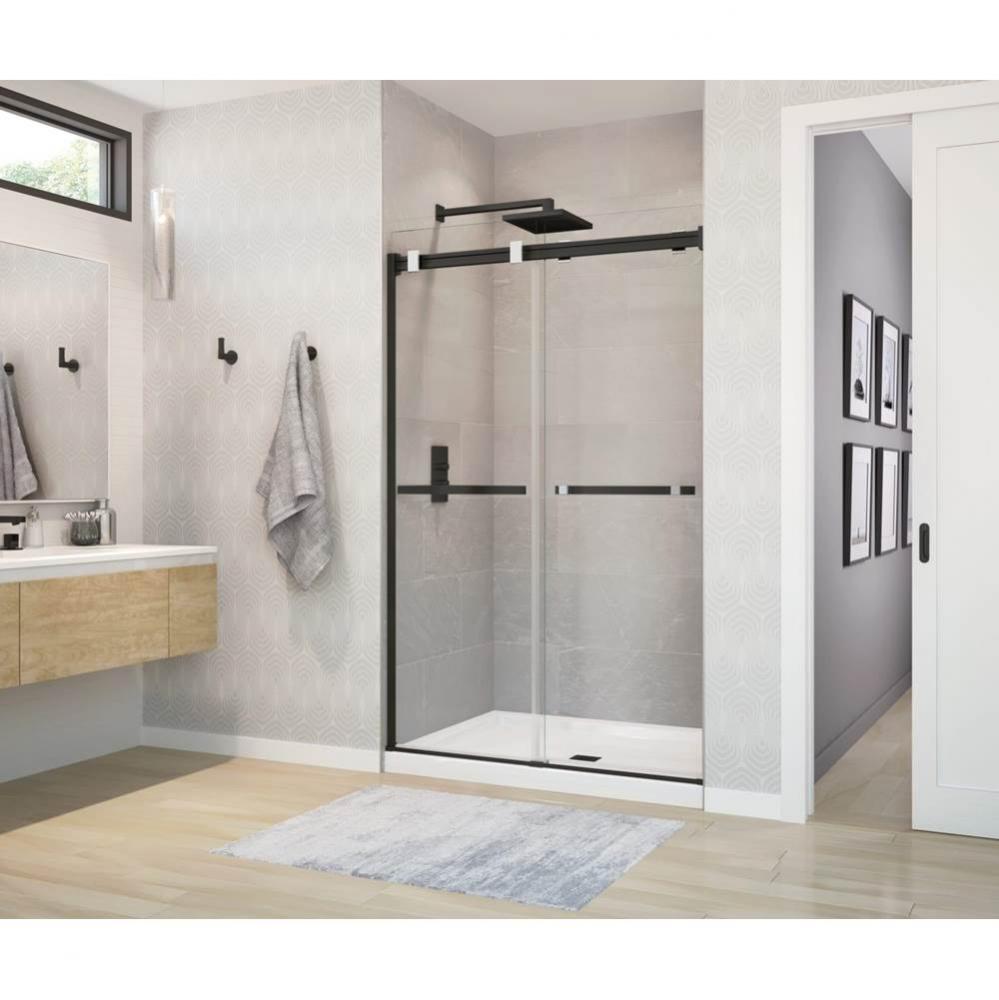 Duel 44-47 x 70 1/2-74 in. 8 mm Bypass Shower Door for Alcove Installation with Clear glass in Mat