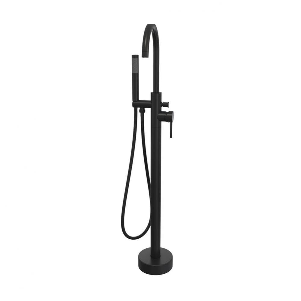 Linosa Freestanding Tub Faucet with Handshower in Matte Black