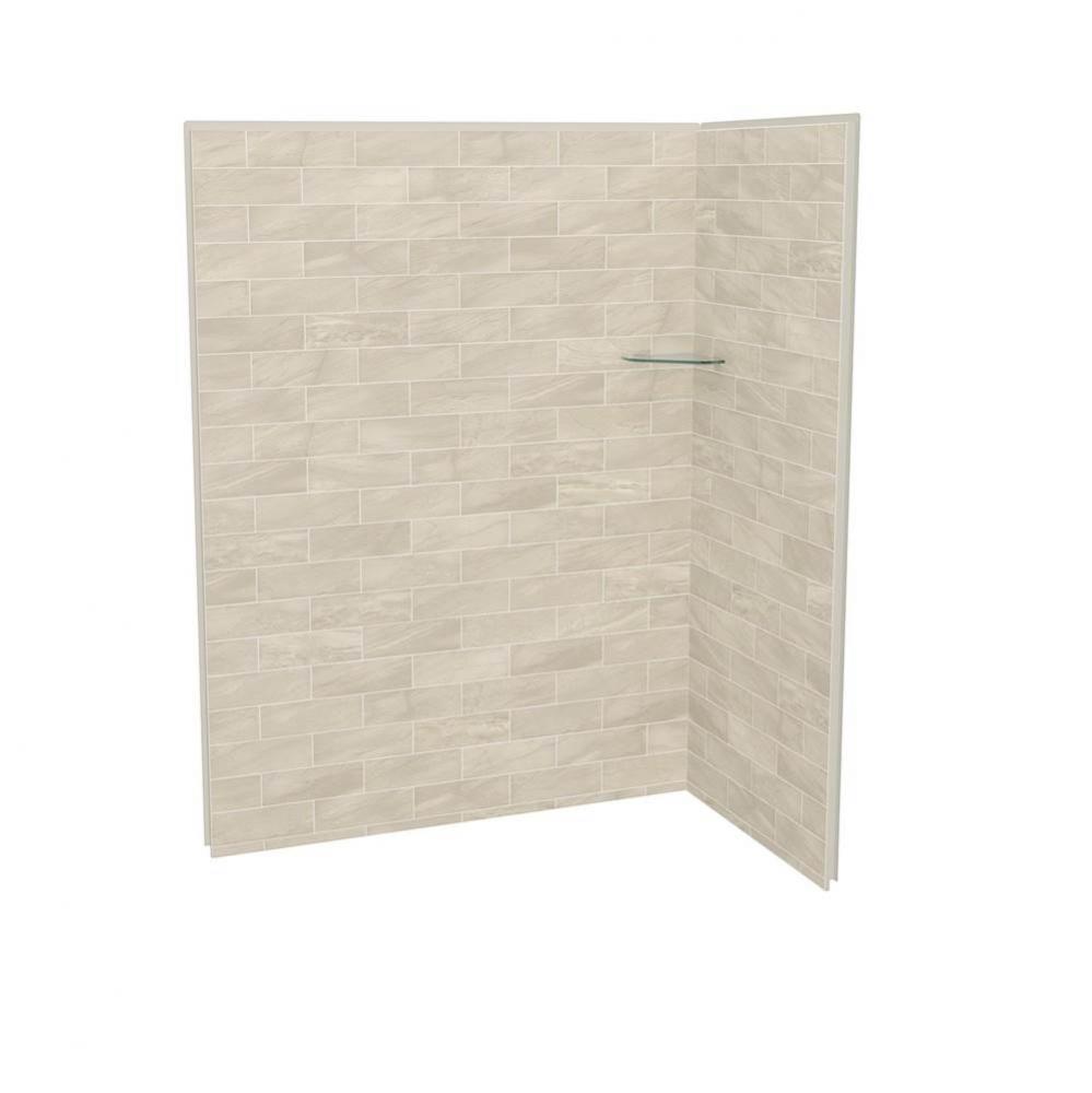 Utile 6036 Composite Direct-to-Stud Two-Piece Corner Shower Wall Kit in Organik Loam
