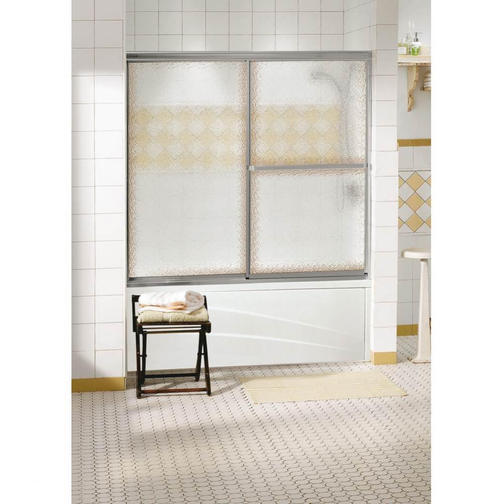 Decor Plus 57.5-59.5 in. x 56 in. Bypass Tub Door with Clear Glass in Chrome