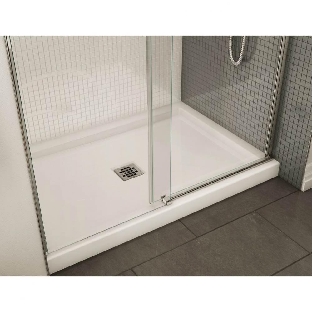 Halo 56.5-59 in. x 78.75 in. Sliding Alcove Shower Door with Clear Glass in Dark Bronze