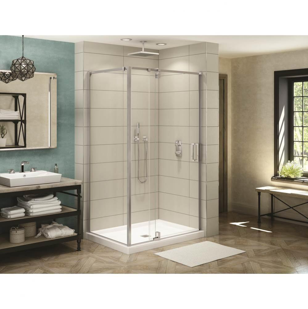 ModulR 60 in. x 60 in. x 78 in. Pivot Corner Shower Door with Clear Glass in Chrome