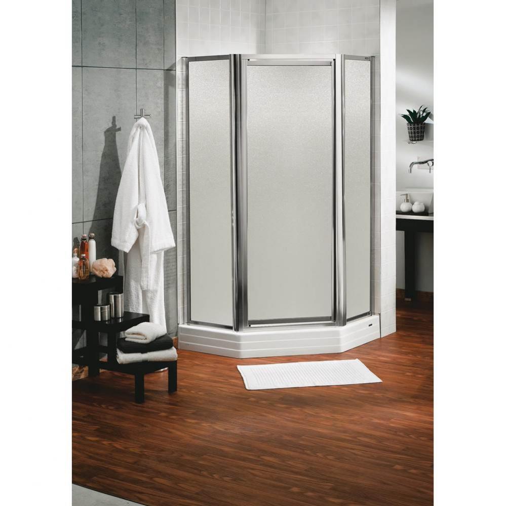Silhouette Plus Neo-angle 36 in. x 36 in. x 70 in. Pivot Corner Shower Door with Hammer Glass in C
