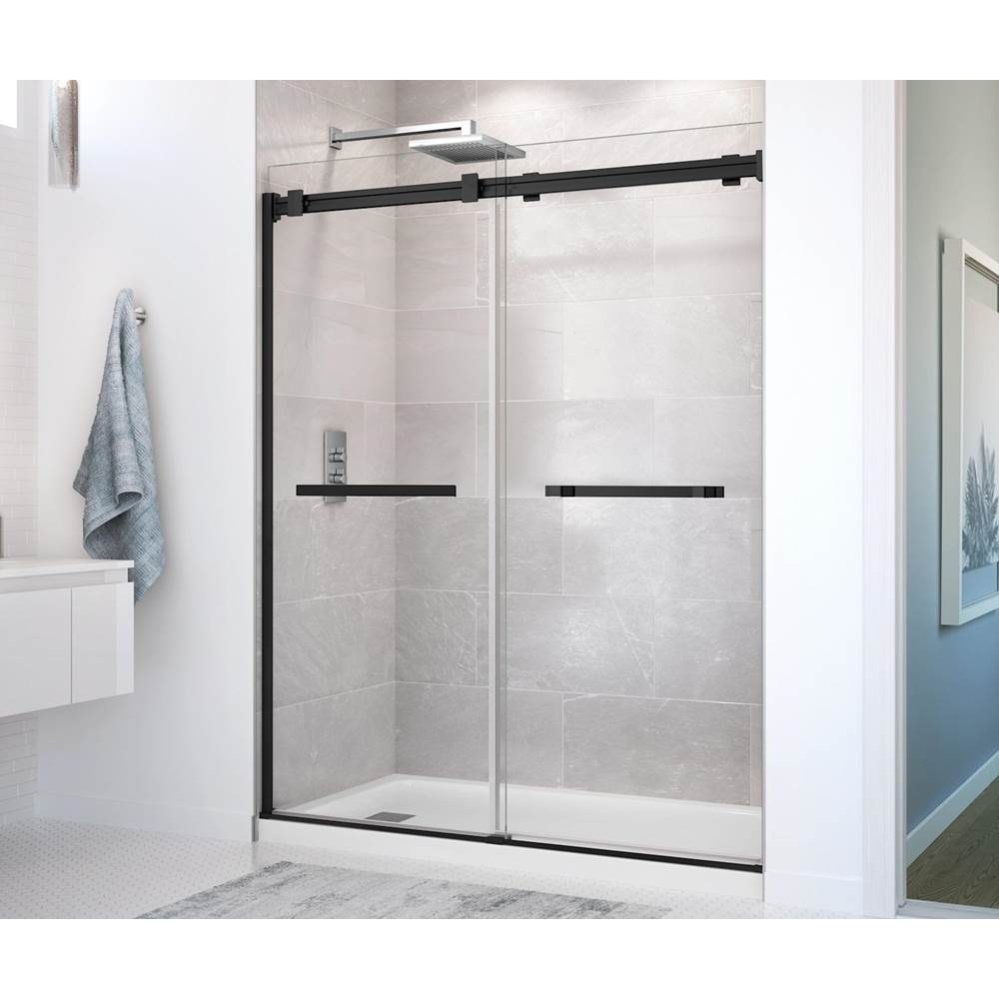 Duel 56-58.5 x 70.5-74 in. 8mm Bypass Shower Door for Alcove Installation with Clear glass in Matt