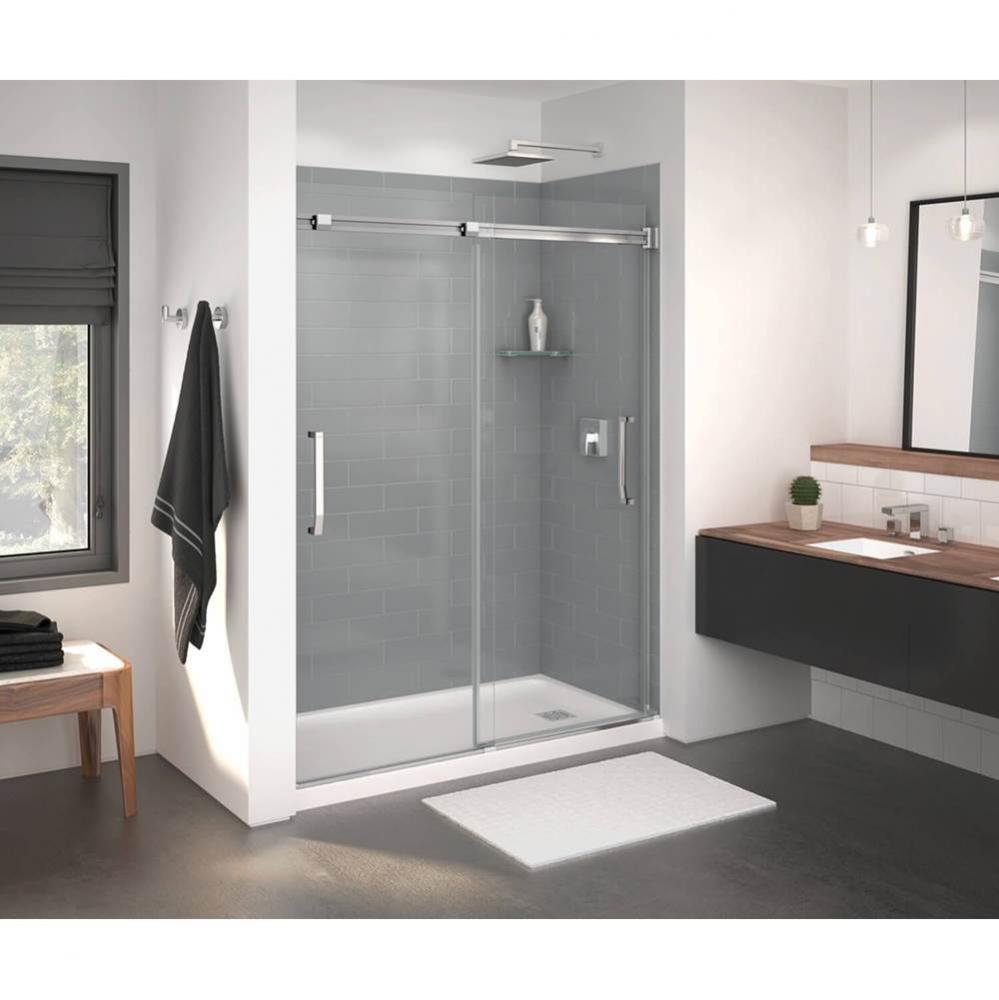 Inverto 56-59 in. x 74 in. Bypass Alcove Shower Door with Clear Glass in Chrome