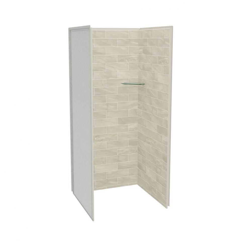 Utile 3636 Composite Direct-to-Stud Three-Piece Alcove Shower Wall Kit in Organik Loam