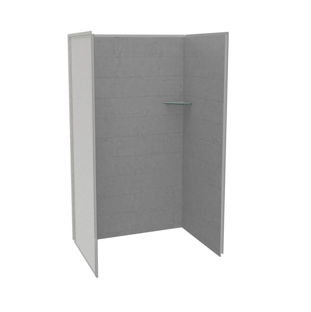 Utile 4832 Composite Direct-to-Stud Three-Piece Alcove Shower Wall Kit in Factory Sleek Smoke