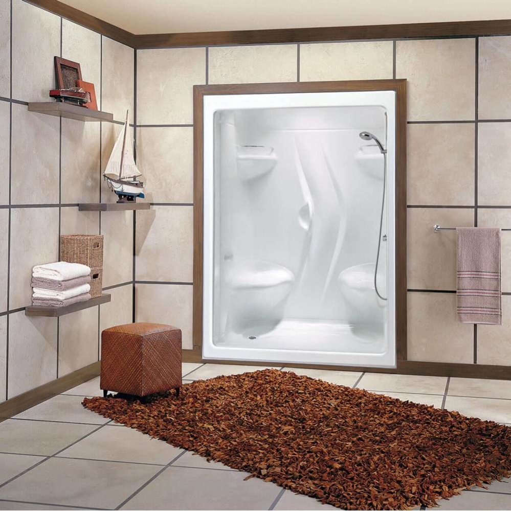 Stamina 60-I 60 x 36 Acrylic Alcove Left-Hand Drain One-Piece Shower in White