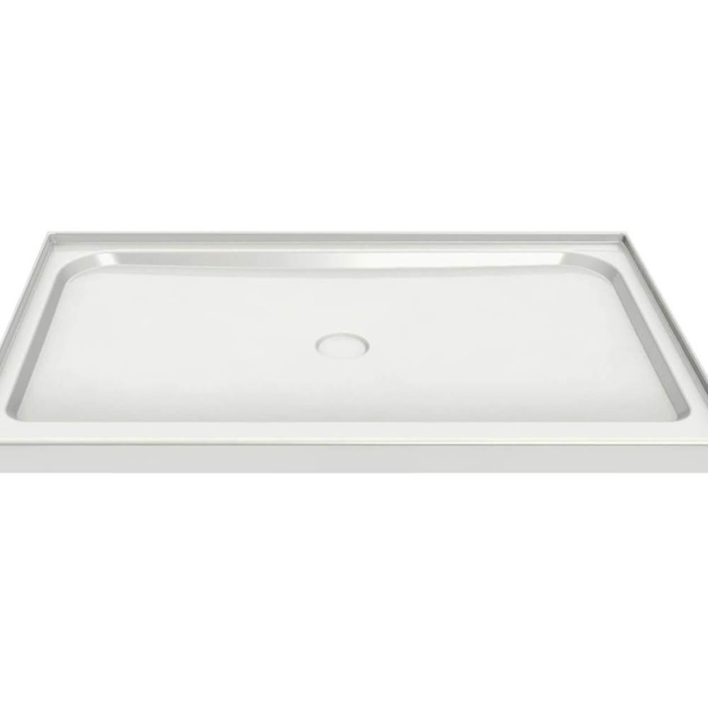 Rectangular Base 4234 3 in. Acrylic Alcove Shower Base with Center Drain in White