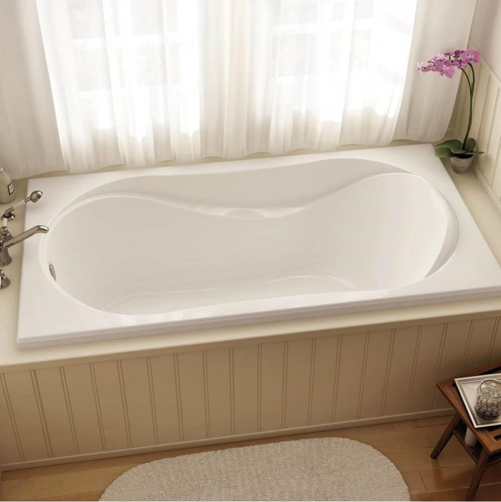 Cocoon 6032 Acrylic Drop-in End Drain 10 Microjets Bathtub in White