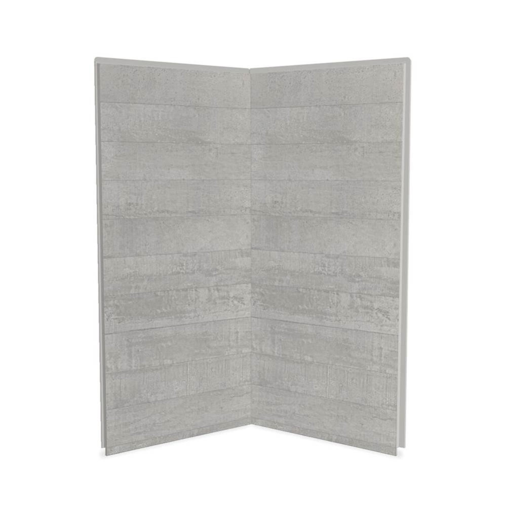 Utile 3636 Composite Direct-to-Stud Two-Piece Corner Shower Wall Kit in Factory Rough Vapor
